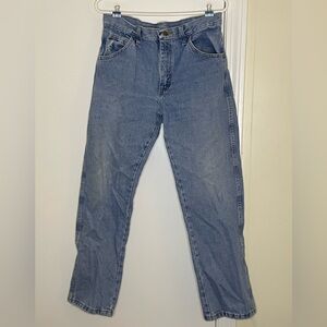 Rustler Men's Relaxed Fit Blue Jeans